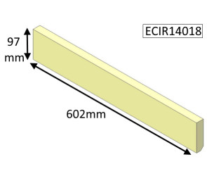 ECIR14018 Parkray Lower Rear Brick  |  Aspect 14 (Non Eco) WOOD